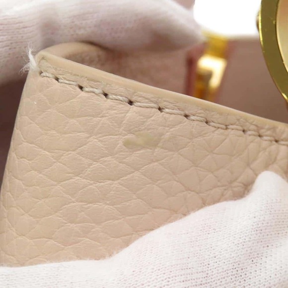 Louis Vuitton Handbag Taurillon Ostrich Capucines Pink Shoulder Bag - Picture 10 of 11